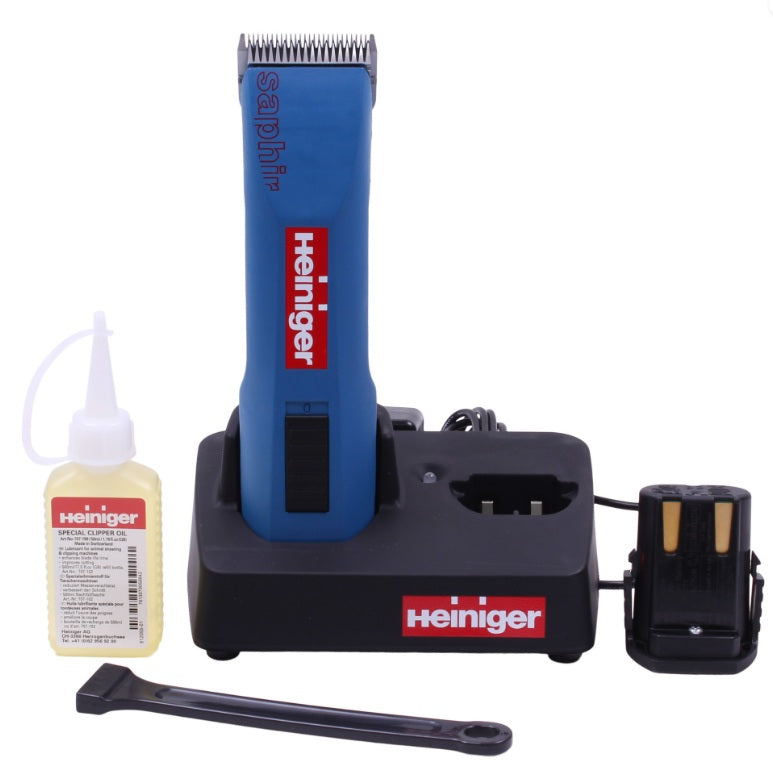 Heiniger Saphir Akku-Schermaschine 7,4 V / 35 W mit Scherkopf Nr. 10 und 1 Akku